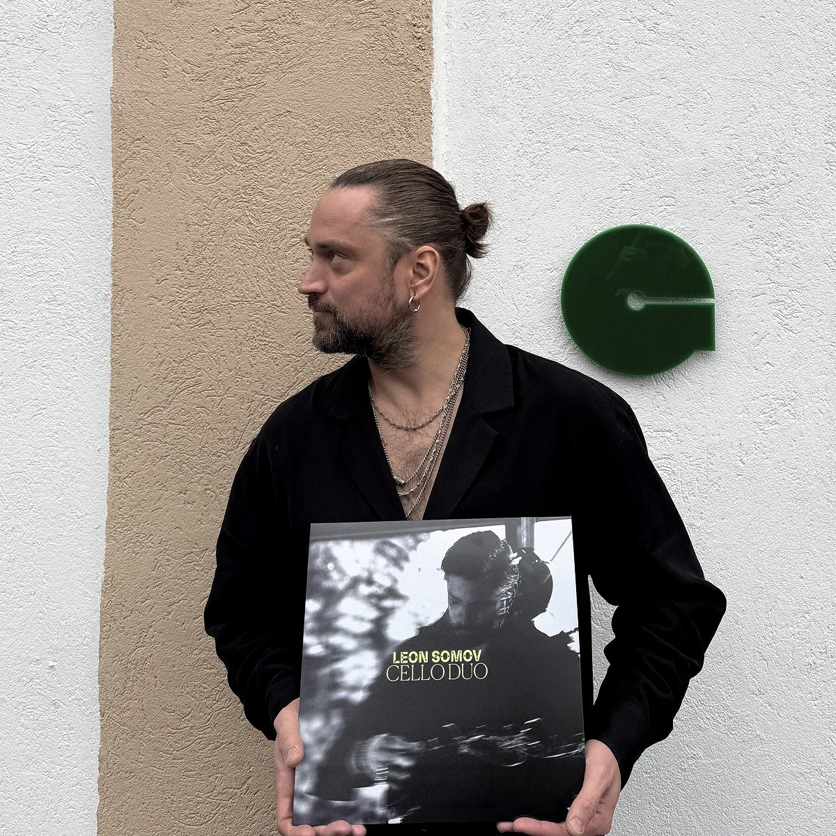 Sleepy Fish vinyl cover artwork featuring a blue-themed underwater scene with a submarine and a vibrant blue vinyl record.