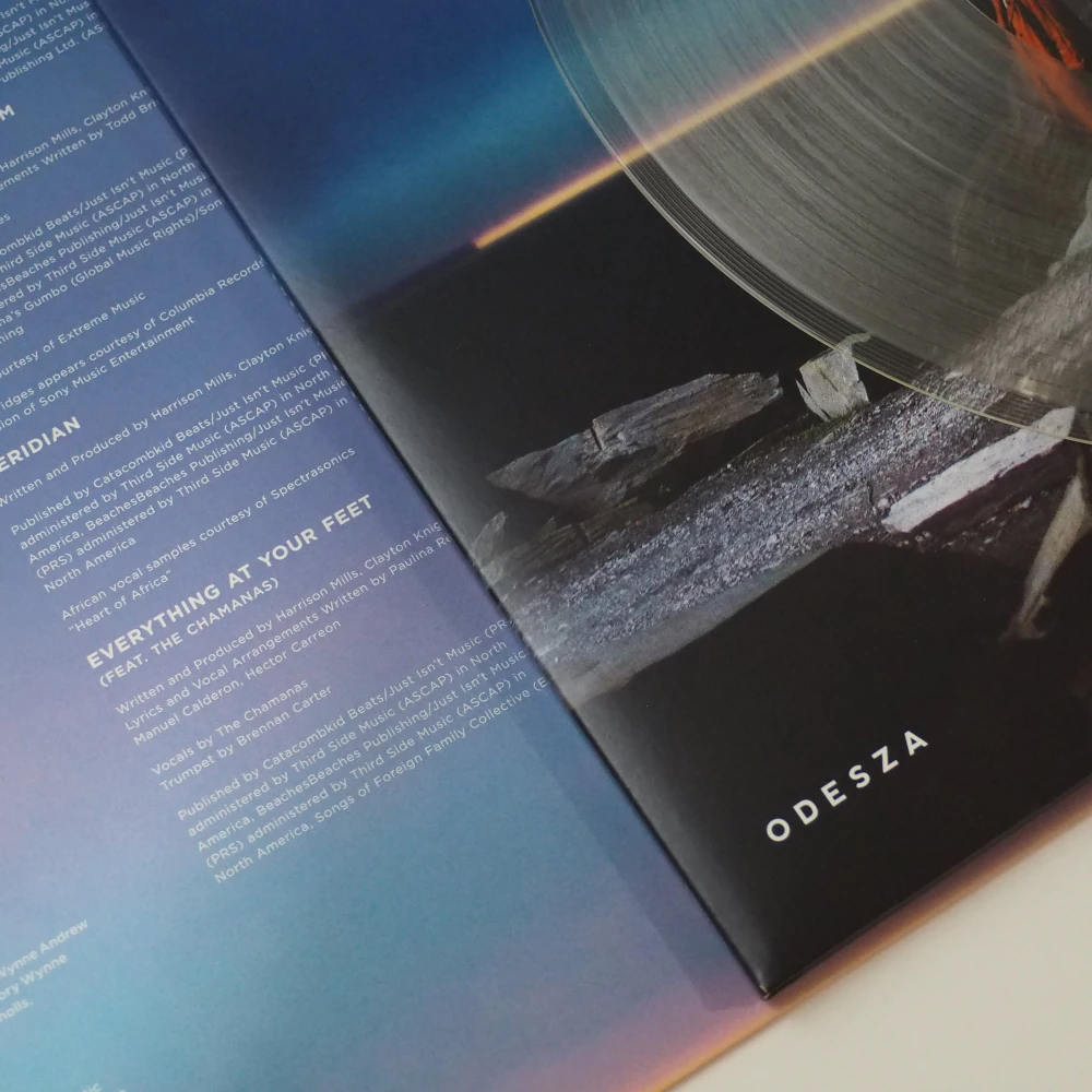 Gatefold vinyl cover for Odesza's double LP