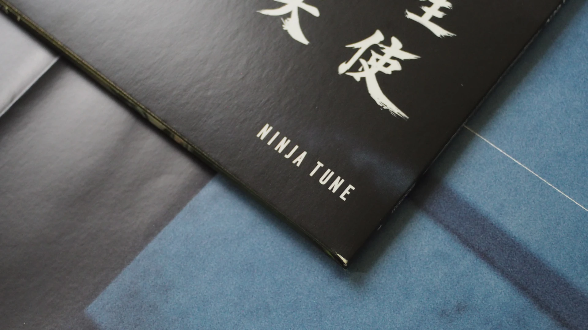 Sleeve detail showing Ninja Tune logo.