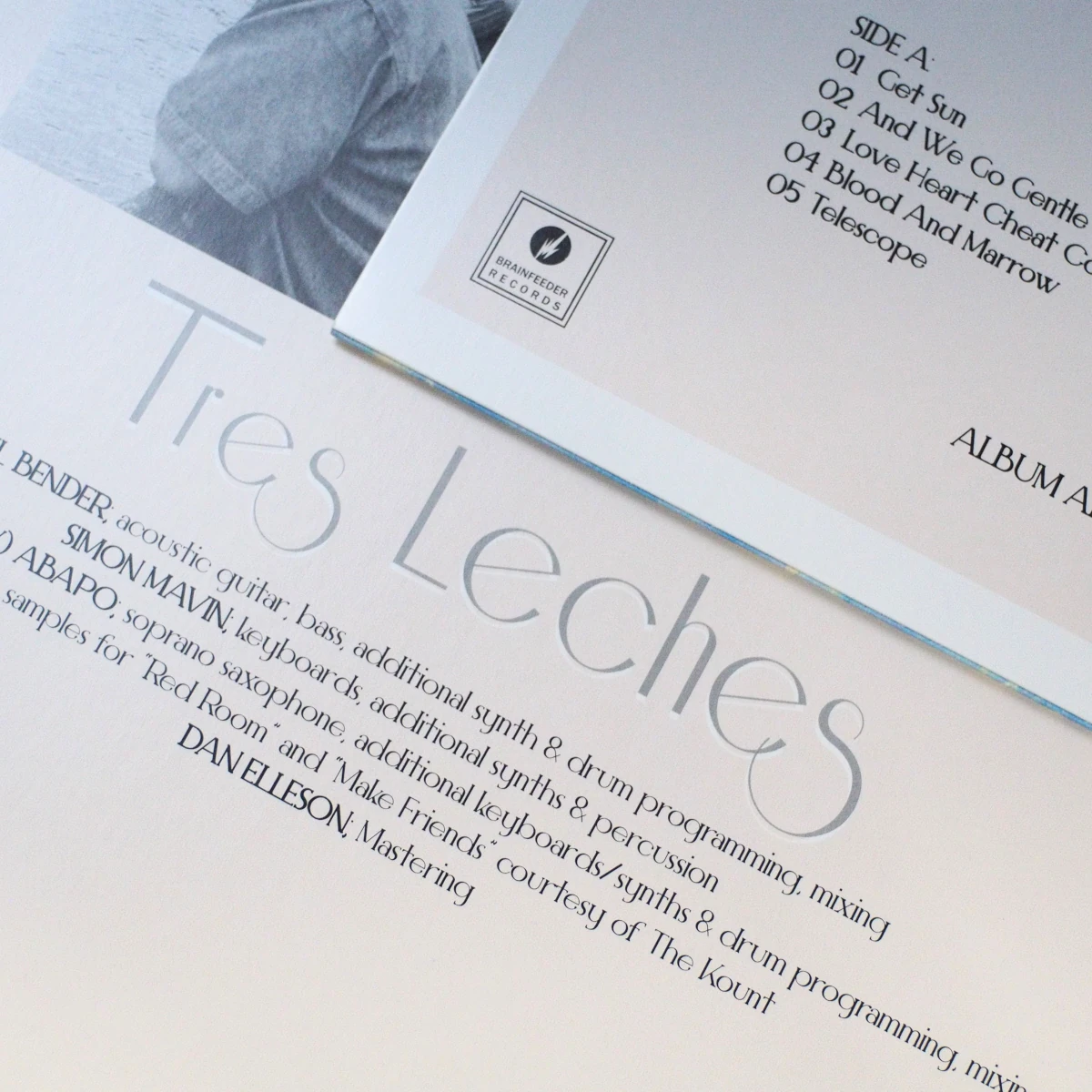 Tres Leches tracklist and credits, side A.