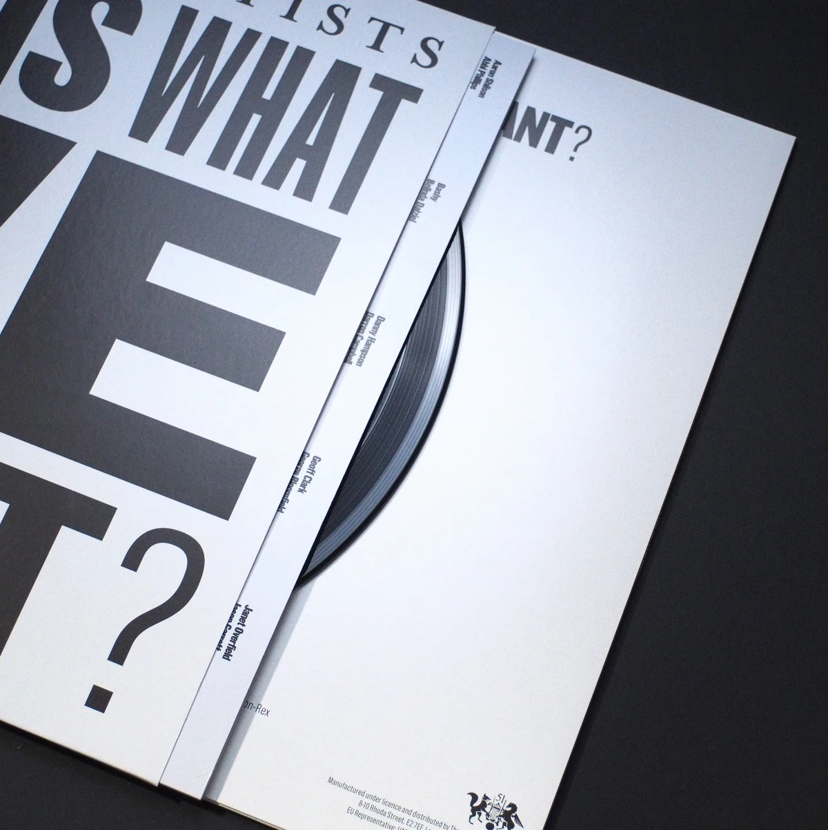 Vinyl edge visible while being pulled from the printed inner sleeve.